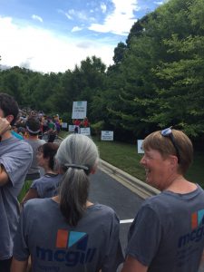 McGill staff prepare for the race