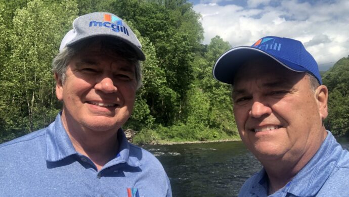 Joel and keith mcgill on the move picture at pigeon river