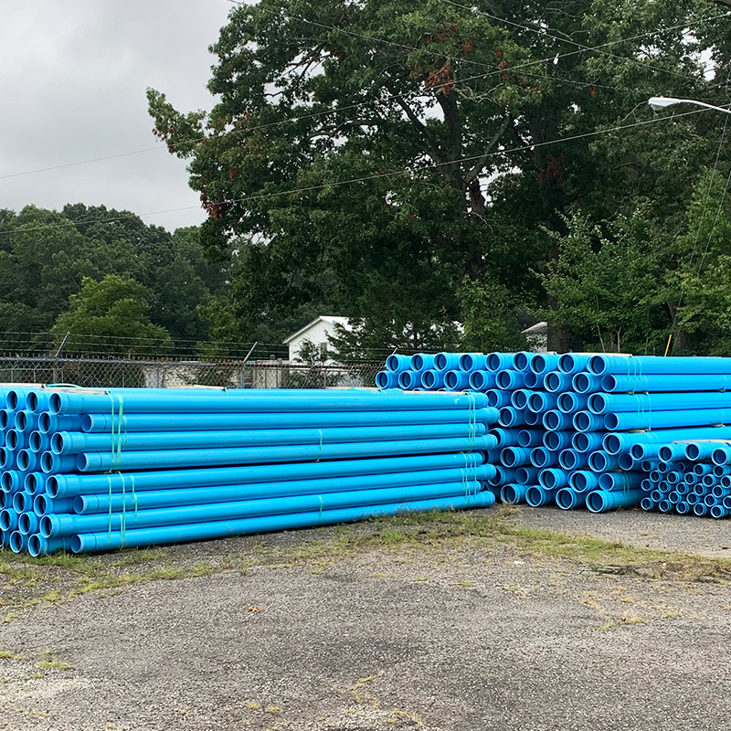 Blue pipe for the Cherryville water interconnection project