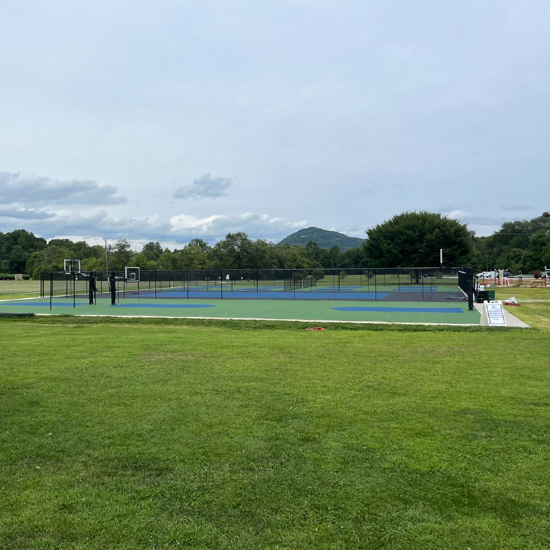 Bill Moore Community Park's new tennis courts in Fletcher, North Carolina