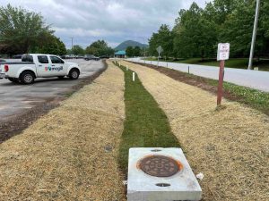 Town of Fletcher new retention pond