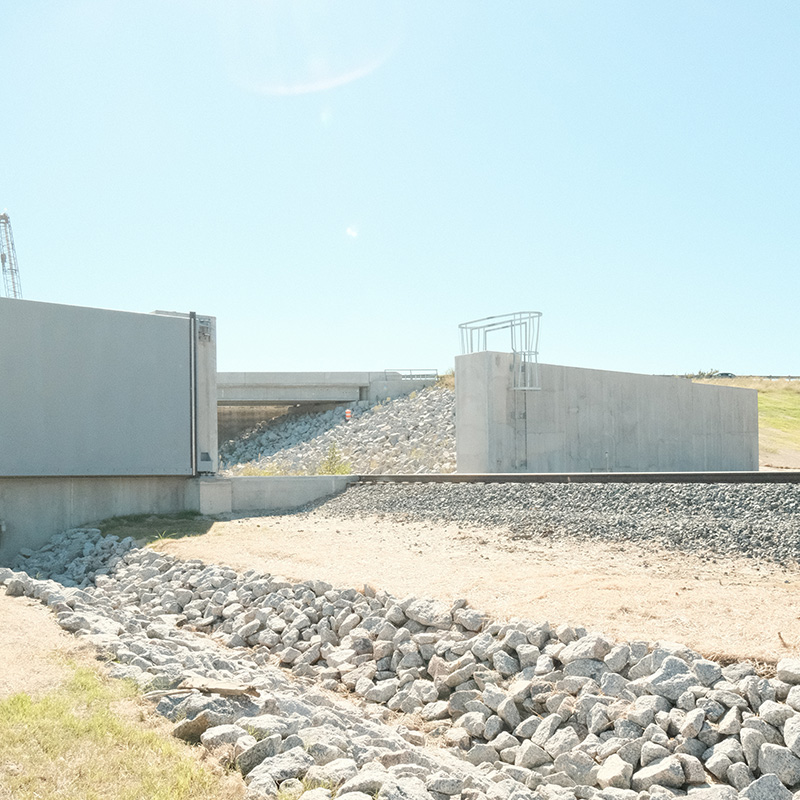 West Lumberton Floodgate, Open on a Sunny Day